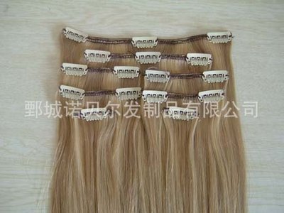 【卡子发片 高档发帘 真发 顺发 巴西发帘和印度发帘】价格,厂家,图片,假发,鄄城诺贝尔发制品-